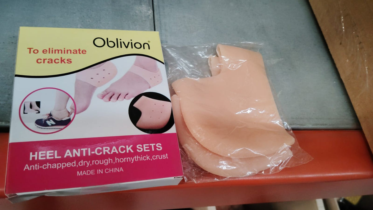 Pair of silicone gel heel socks.