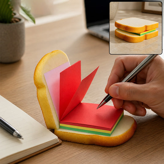 Sandwich Sticky Notes – 80 Multicolor Pages | Foloria