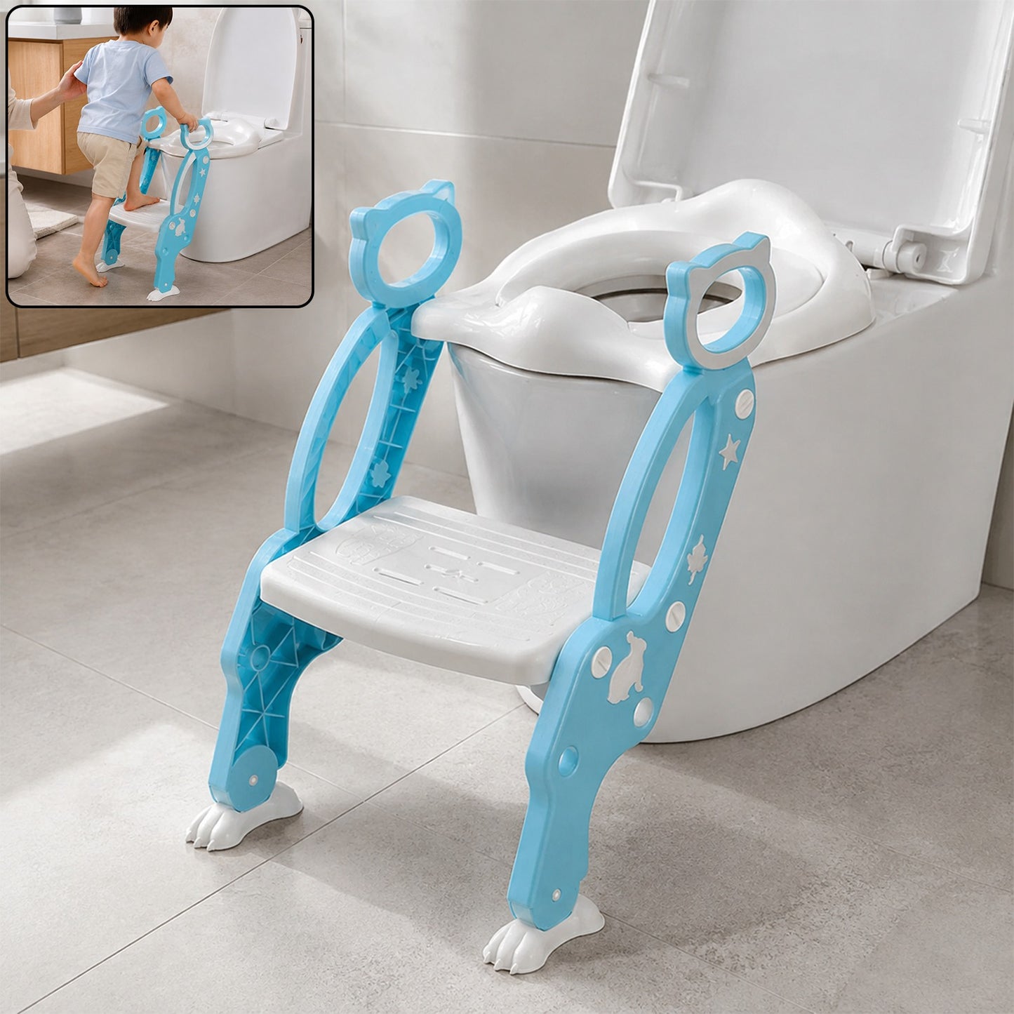 Potty Training Seat – Step Stool Ladder for Toddlers | Bub Barrier