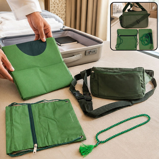 Hajj Kit Bag – 4-in-1 Pilgrimage Essentials | Blessed Trinkets