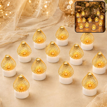 Flameless LED Tea Light Candles 12 Pcs – Safe Home Decor | Styleva