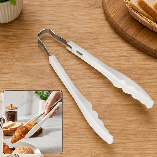 Kitchen Tongs – Easy Grip Plastic Handle Bread Clamps | CookAura