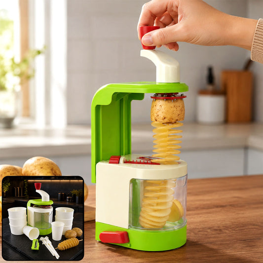 Spiral Potato Twister – Manual Snack Maker with Vacuum Base