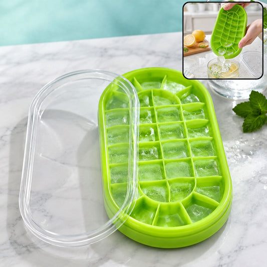 Oval Silicone Ice Cube Tray – Easy Release & Odor-Free Storage