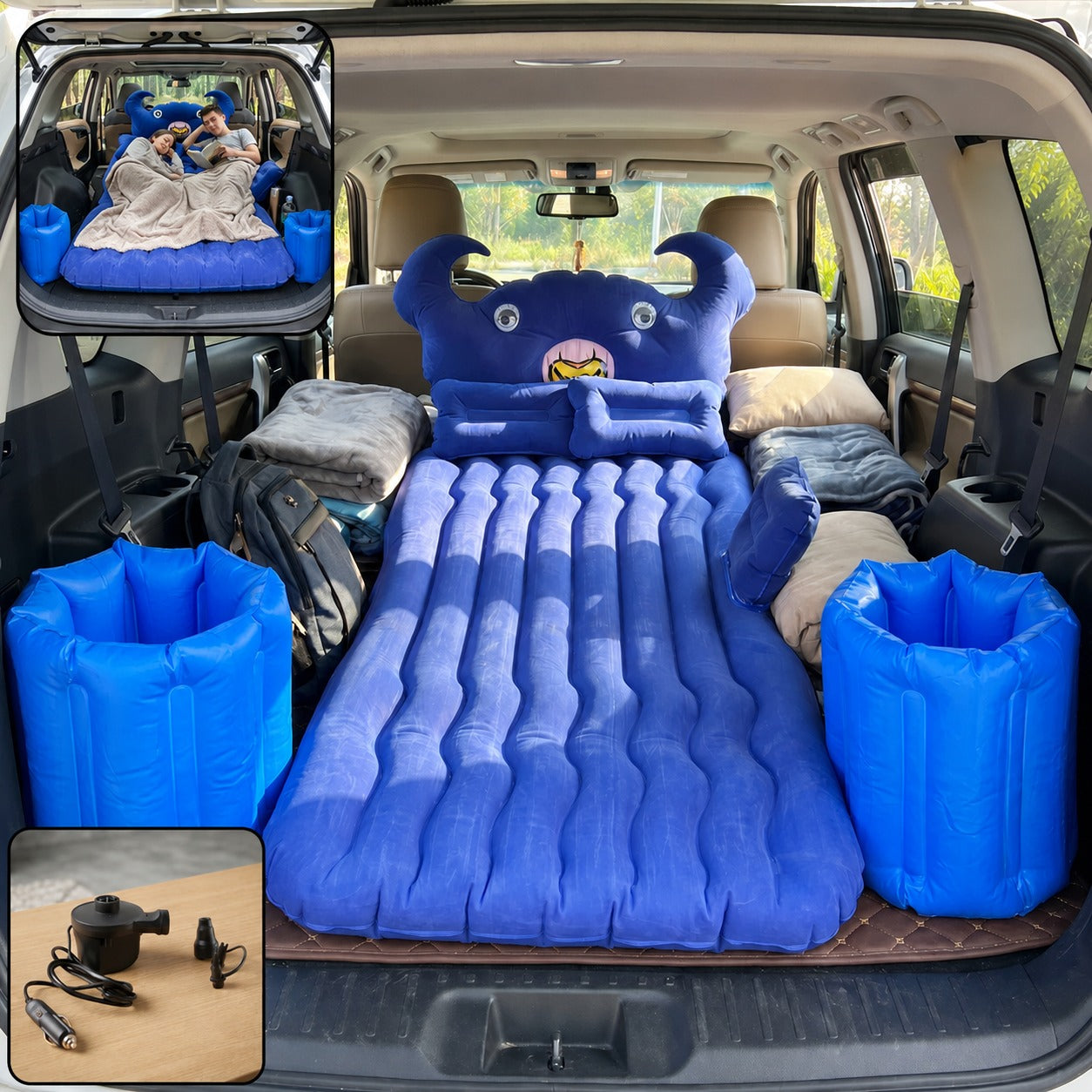 Inflatable Car Air Mattress – Portable & Comfortable for Travel, Car Sofa