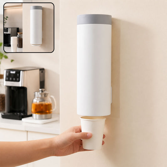 Wall Mounted Cup Holder – Space-Saving Dispenser for Hygienic Storage