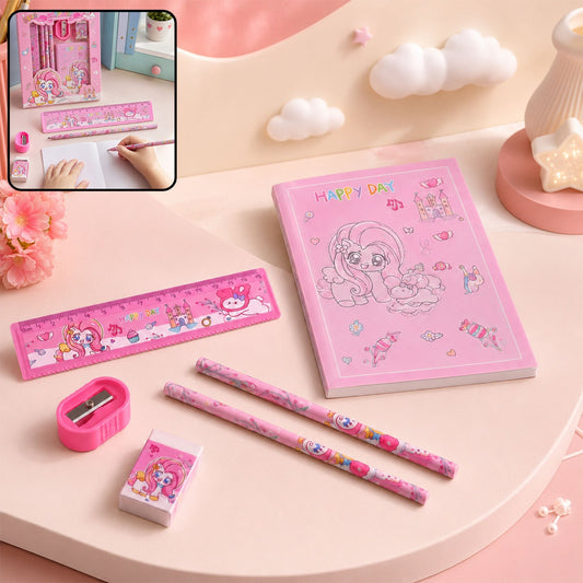 Cartoon Stationery Gift Set – Complete Kids School Supplies with Unicorn Design