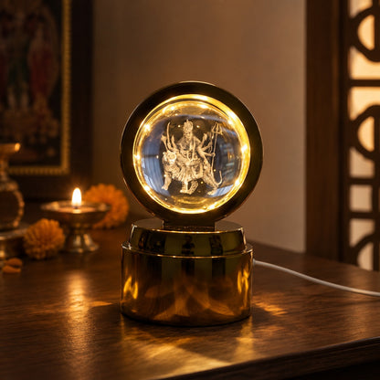 3D Crystal Ball LED Night Lamp – Elegant Spiritual Home Décor