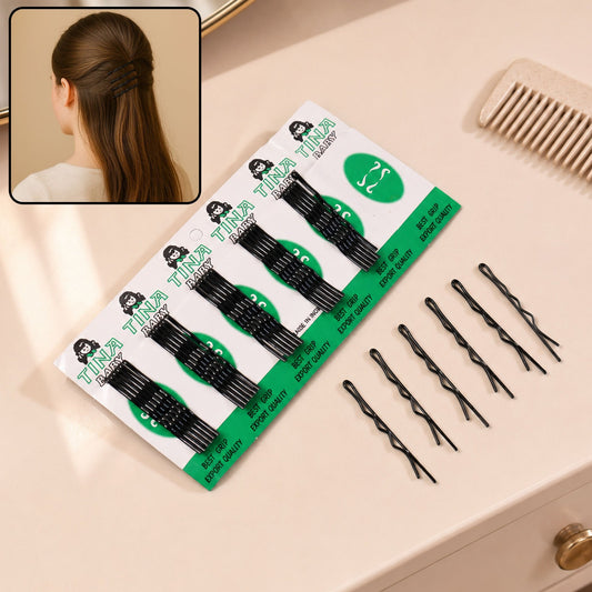 Small Black Bobby Pins – Strong Non-Slip Hair Clips, 36 Pc
