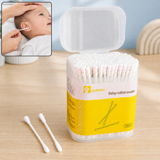 Baby Cotton Swabs – Ultra-Soft Double-Tip Safety, 200 Pc