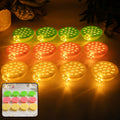 Lotus Canopy LED Decorative Lamps – Set of 12 Multicolor Flameless Lights