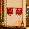 Shubh Labh Wall Hangings – Traditional Decorative Set of 2 for Prosperity