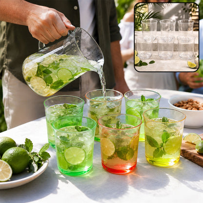 Mojito Glass Set – Durable 300ml Reusable Plastic Glasses Set of 6