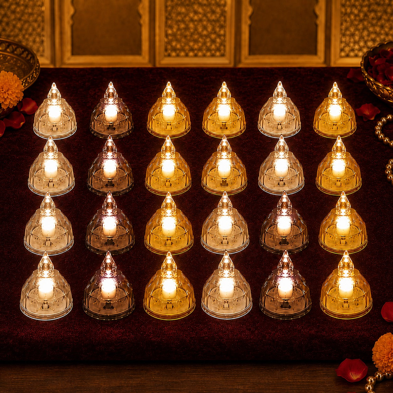 LED Candle Lights Set – 24 Premium Flameless Tealight Candles