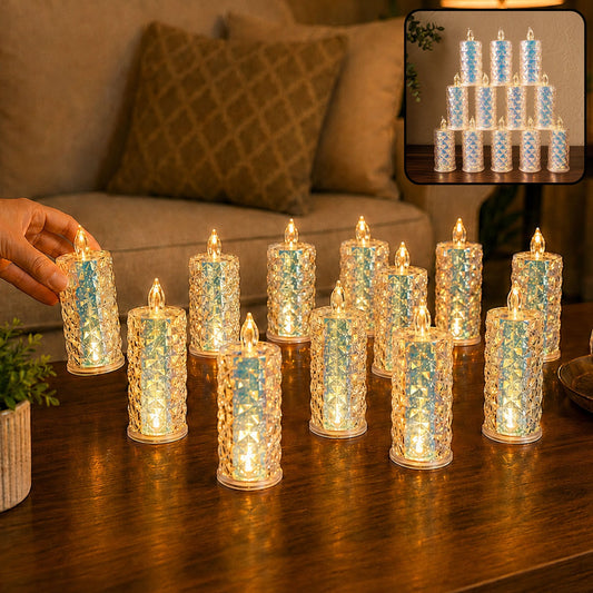 Smokeless LED Candles – Safe Flameless Set of 12 for Home Decor
