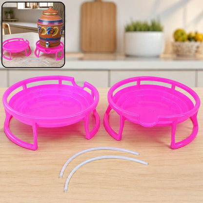 Plastic Water Pot Stand Set – Durable & Stable Support (2-Piece)