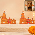 Shubh Labh Temple Wall Sticker – Vibrant Festive Home Décor