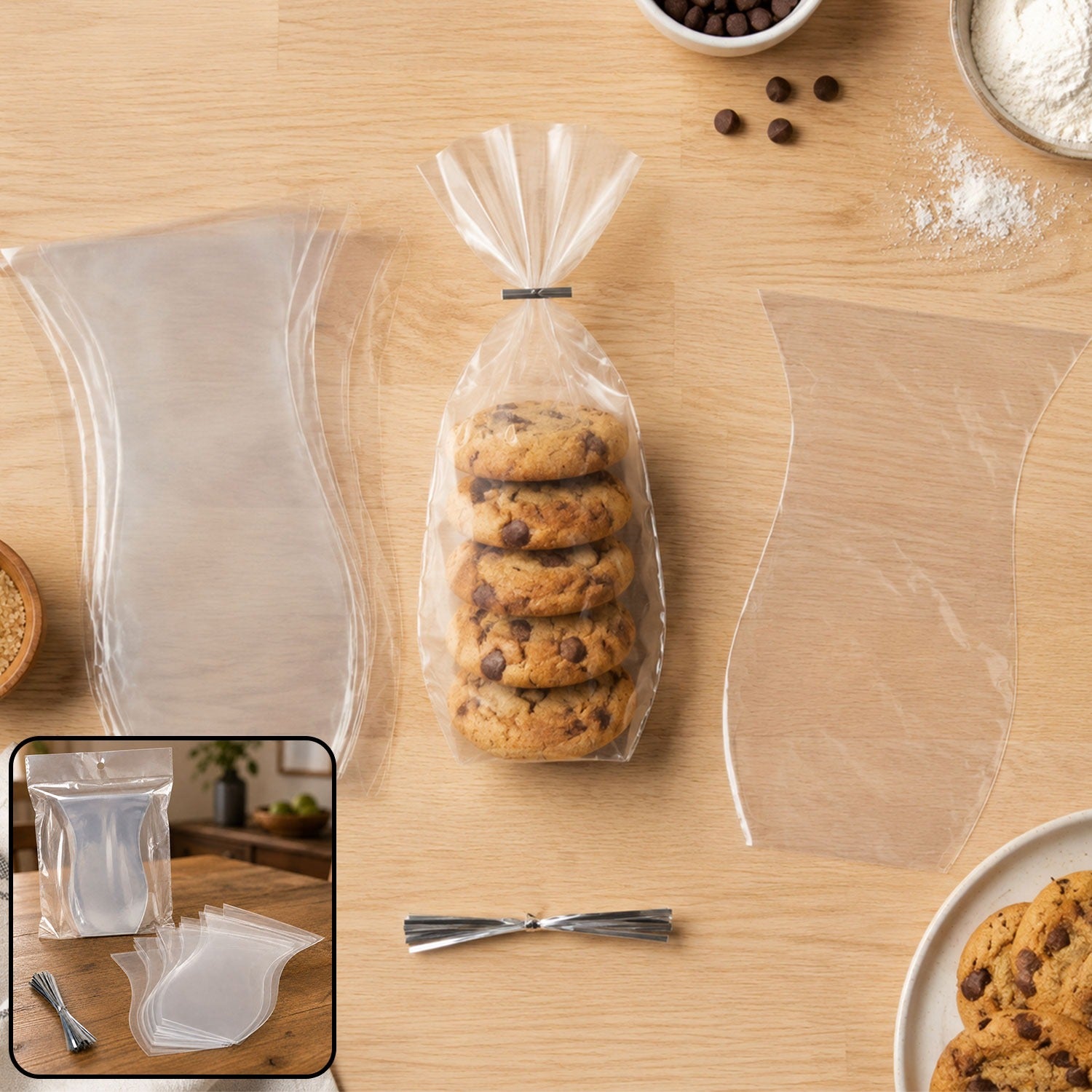 Clear Cookie Bags – Durable Transparent Treat Bags