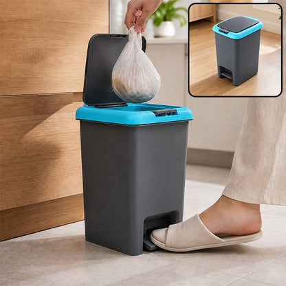 Push N Pedal Dust Bin – Hands-Free 6.5 Liter Space-Saver