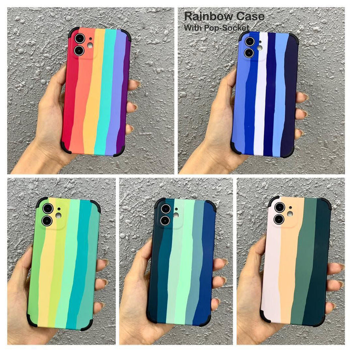 Rainbow With Holder Hard Case For Oppo