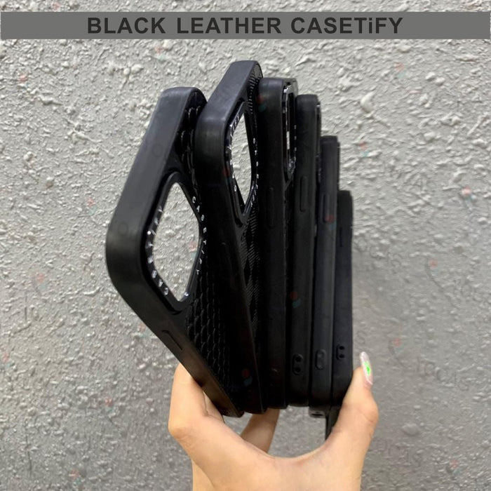 Black Leather Hard Case For Redmi