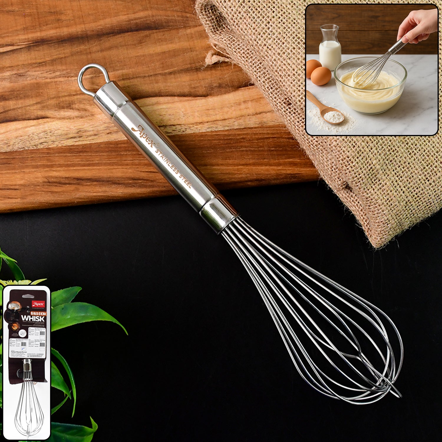 Apex Stainless Steel Small Hand Whisk
