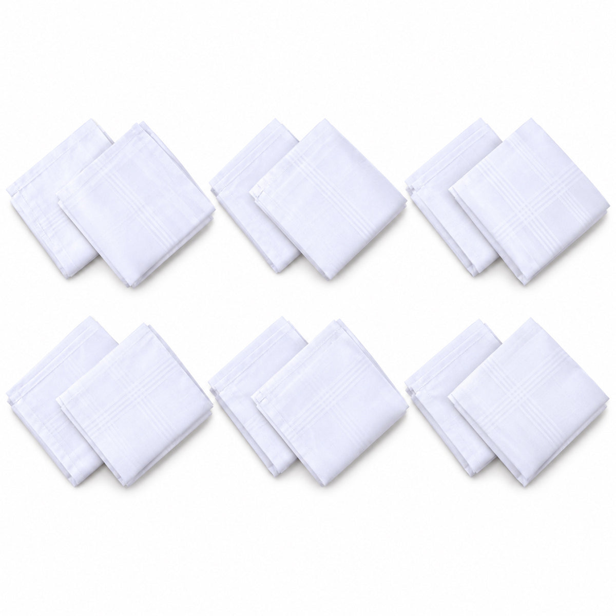 Mens Soft Cotton Handkerchief Rumal for Office and Everyday Use (12 Pc Set)