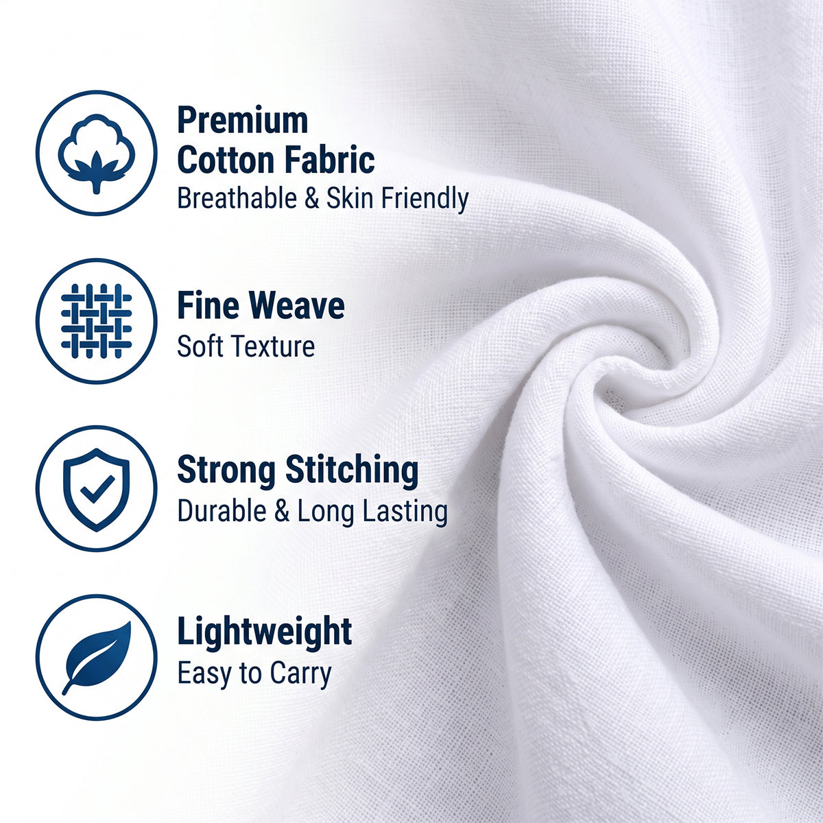 Mens Soft Cotton Handkerchief Rumal for Office and Everyday Use (12 Pc Set)