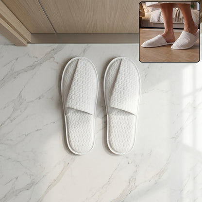 White Hotel Style Indoor Slippers