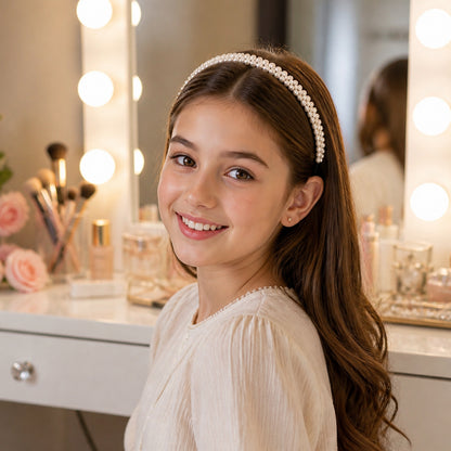 Elegant pearl hairband for women