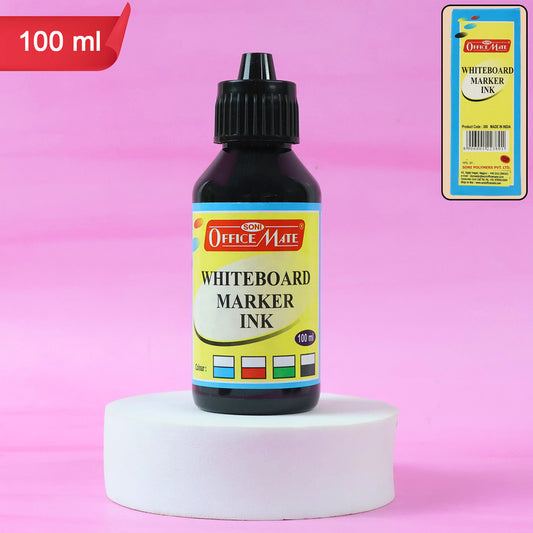 Office Mate Whiteboard Marker Ink 100ml – Refillable, Quick Dry, Long-Lasting Ink for Smooth Writing