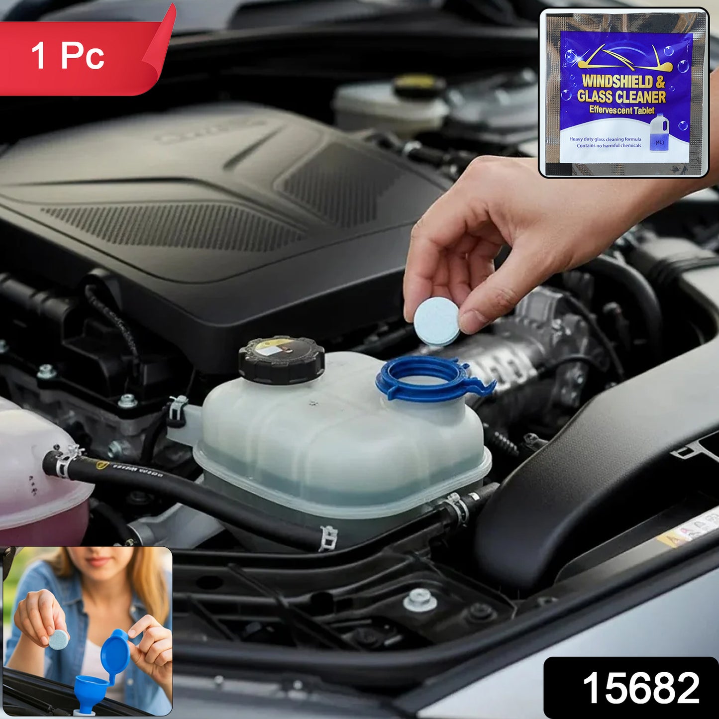 windshield cleaning tablet for car glass washer