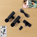 Dual Wireless Microphone Set – Rechargeable Clip-On Lavalier Mics