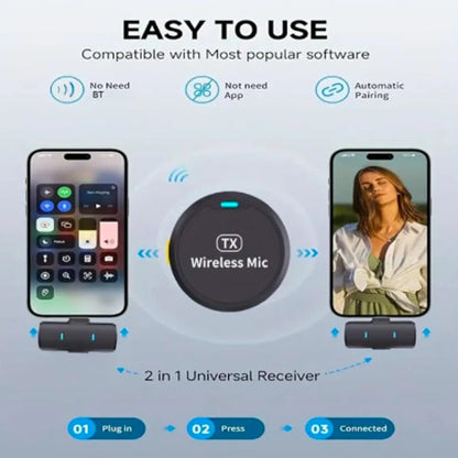 dual wireless mic for podcast and vlogging