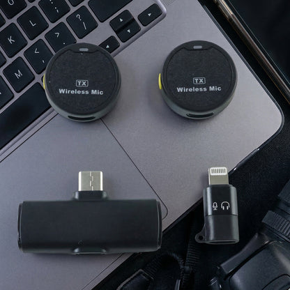 clip on dual microphone system for recording