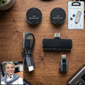 Wireless Lavalier Microphone – Dual Clip-On System for Content Creators