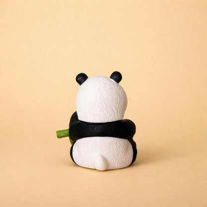 Cute Panda Bamboo Showpiece poly-resin| Mini Panda Decorative Figurine for Home
