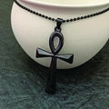 Ankh Symbol Pendant Necklace – Black Men's Jewelry with Life Symbol