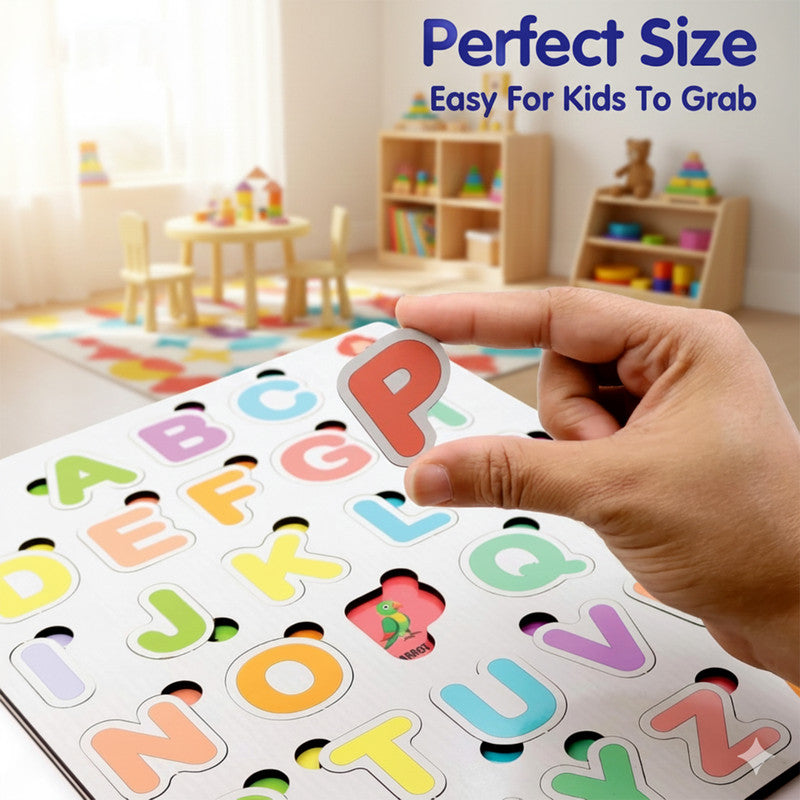 Aditi Wooden Alphabet Puzzle Board – Colorful A–Z Learning Toy for Kids