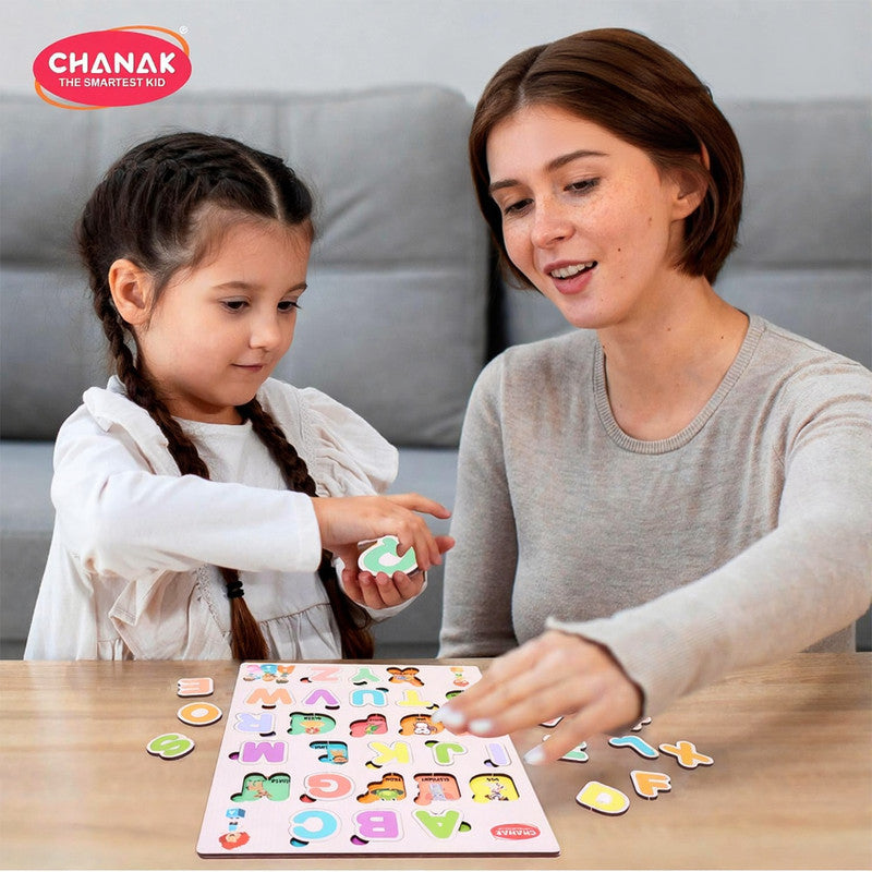 Aditi Wooden Alphabet Puzzle Board – Colorful A–Z Learning Toy for Kids