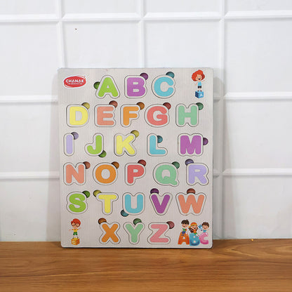 Aditi Wooden Alphabet Puzzle Board – Colorful A–Z Learning Toy for Kids