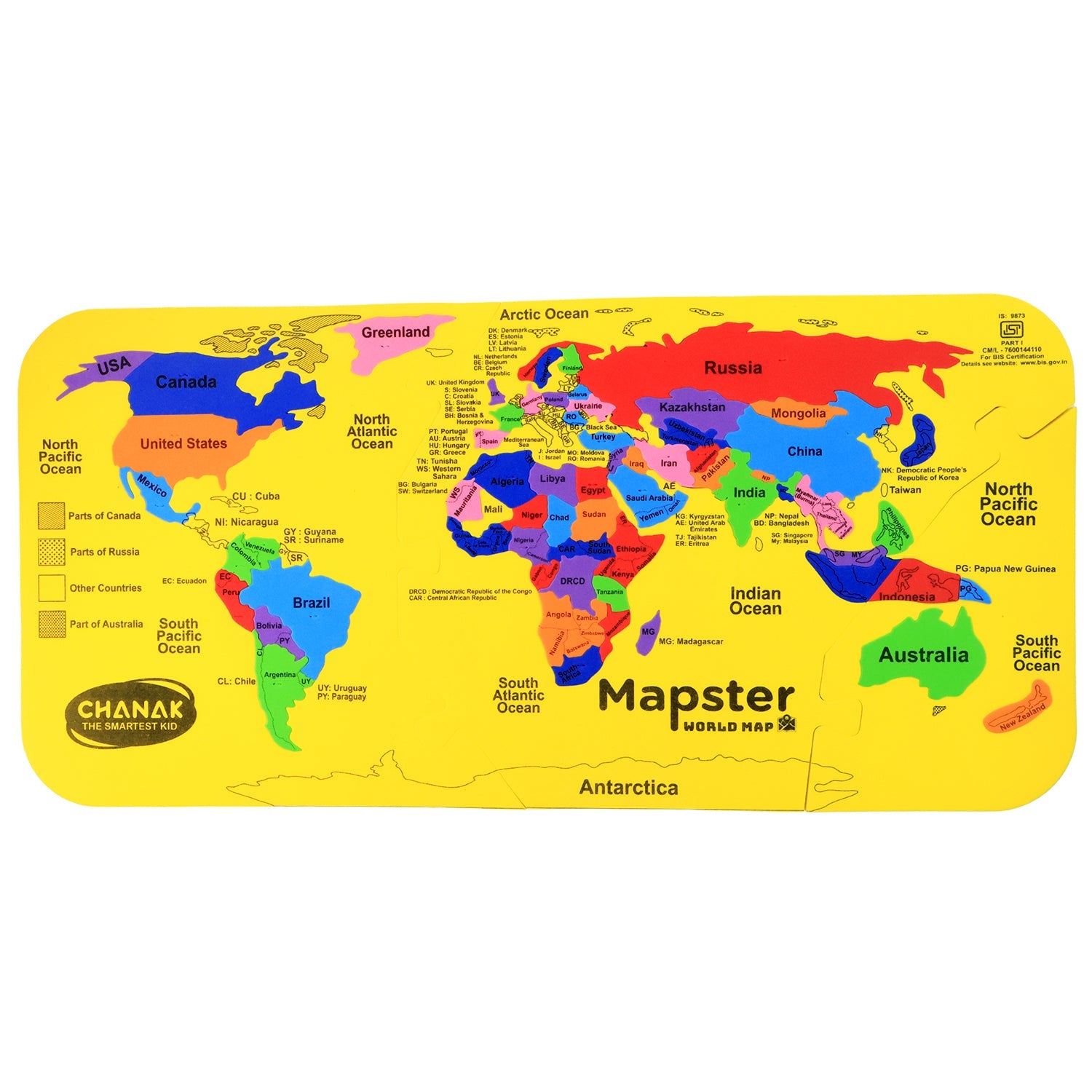 Aditi Mapster World Map EVA Foam Puzzle Set
