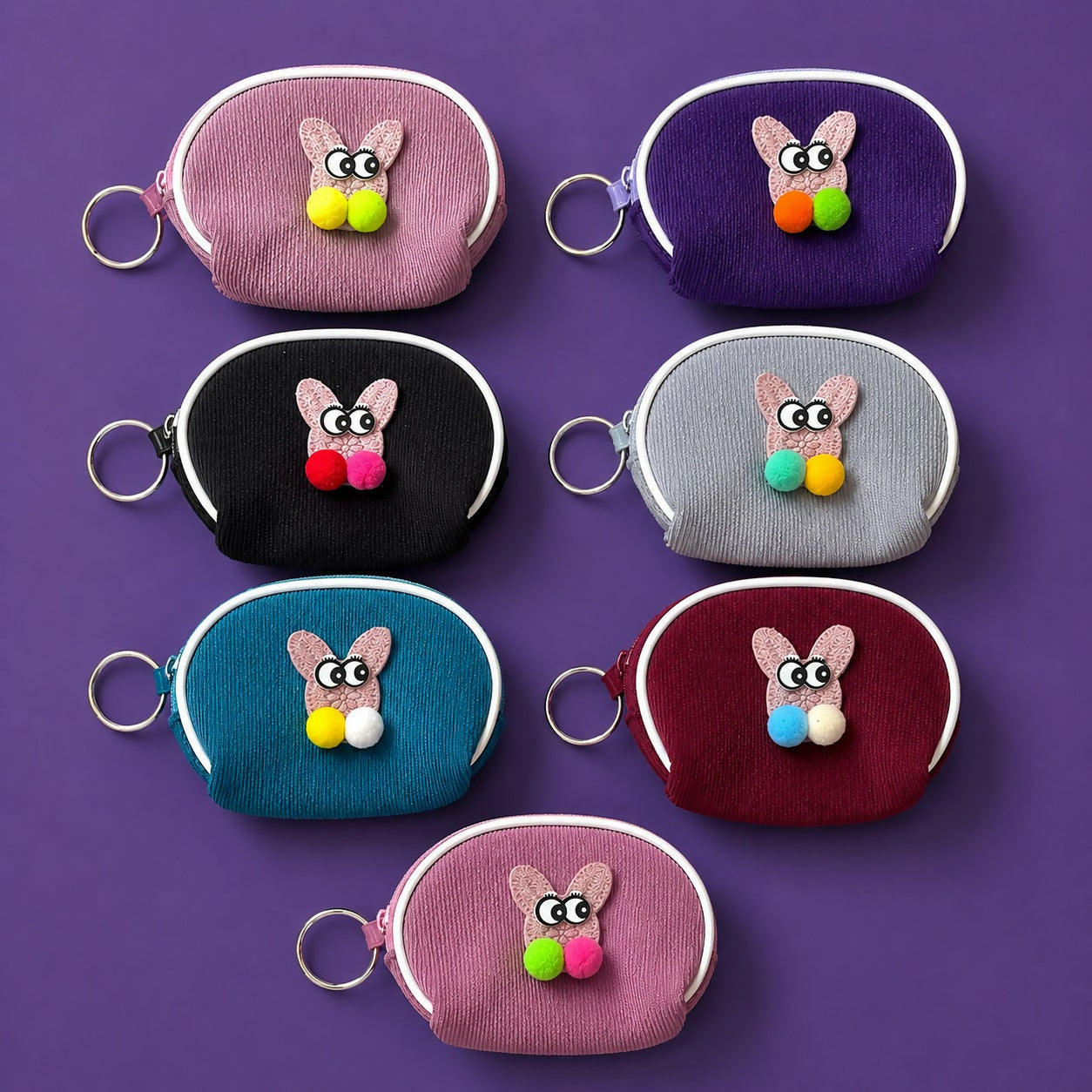 Small zipper pouch used for storing earphones and coins