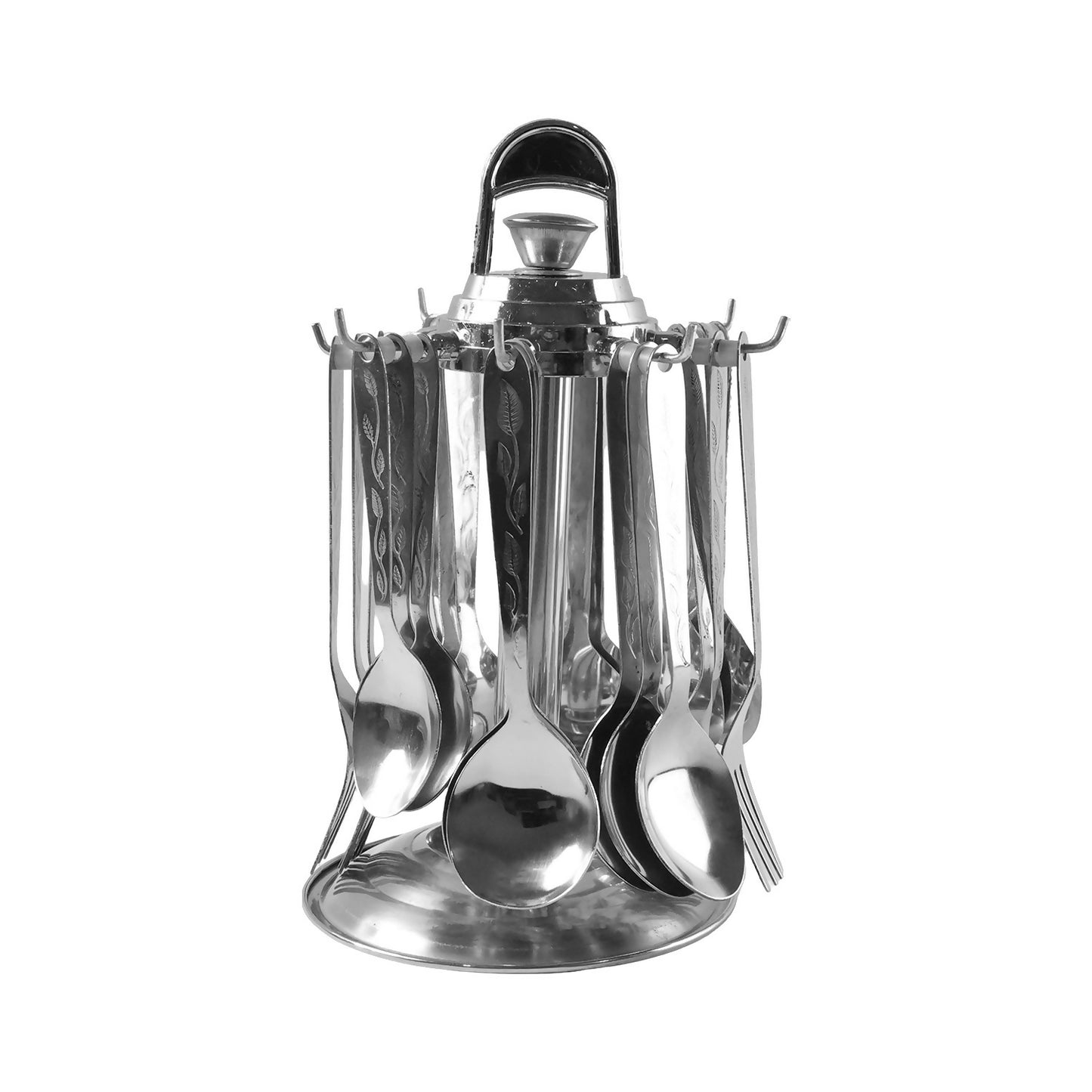 Stylish revolving stand for cutlery storage in kitchen
