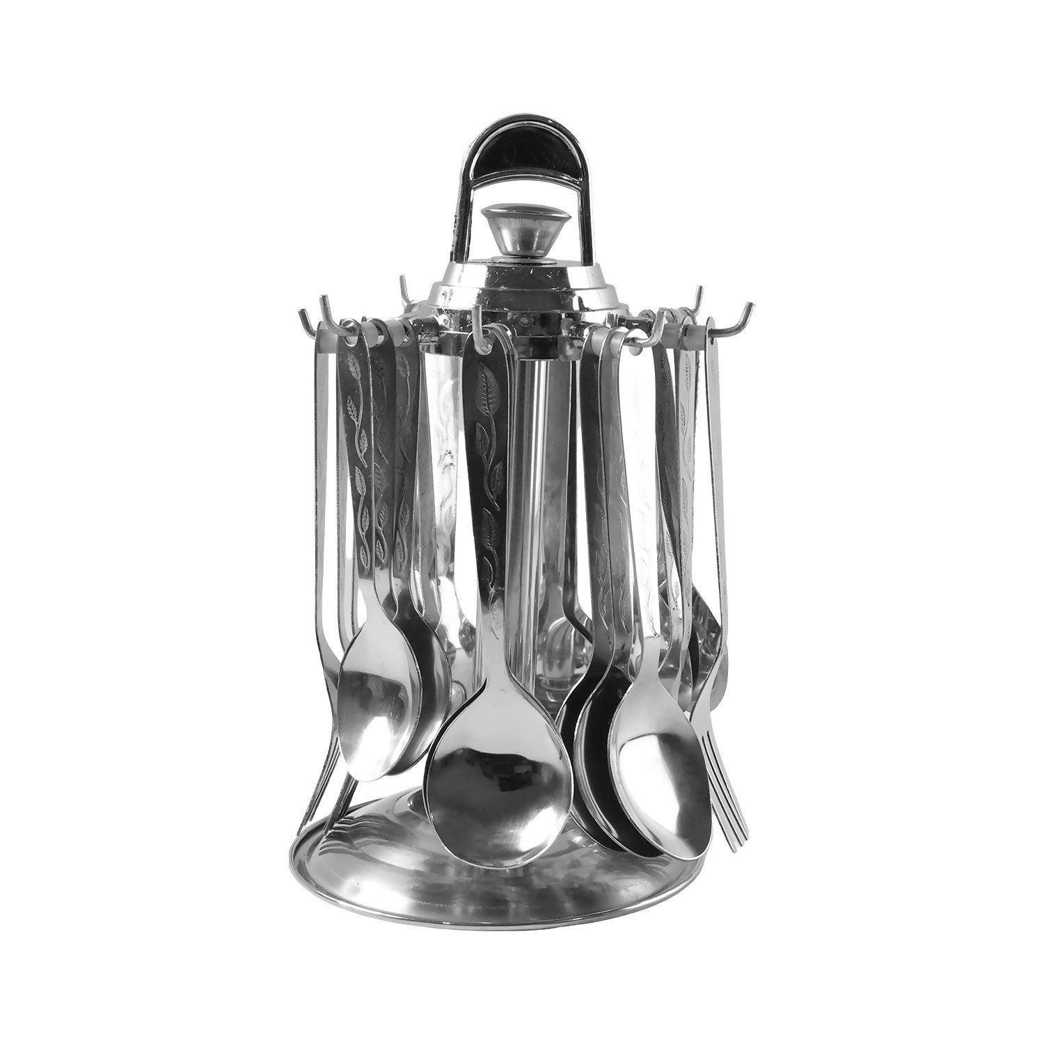 Stylish revolving stand for cutlery storage in kitchen