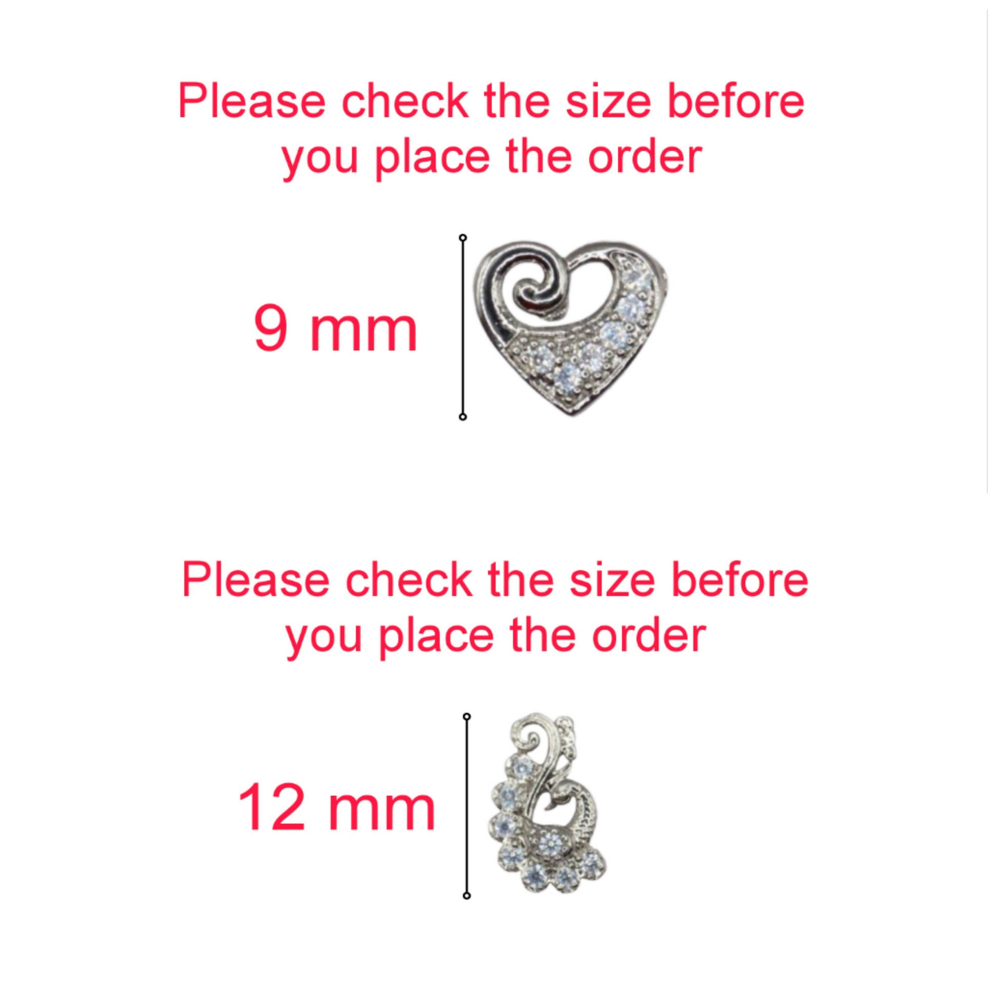 Pair of silver heart stud earrings showcasing elegant swirl and CZ pave