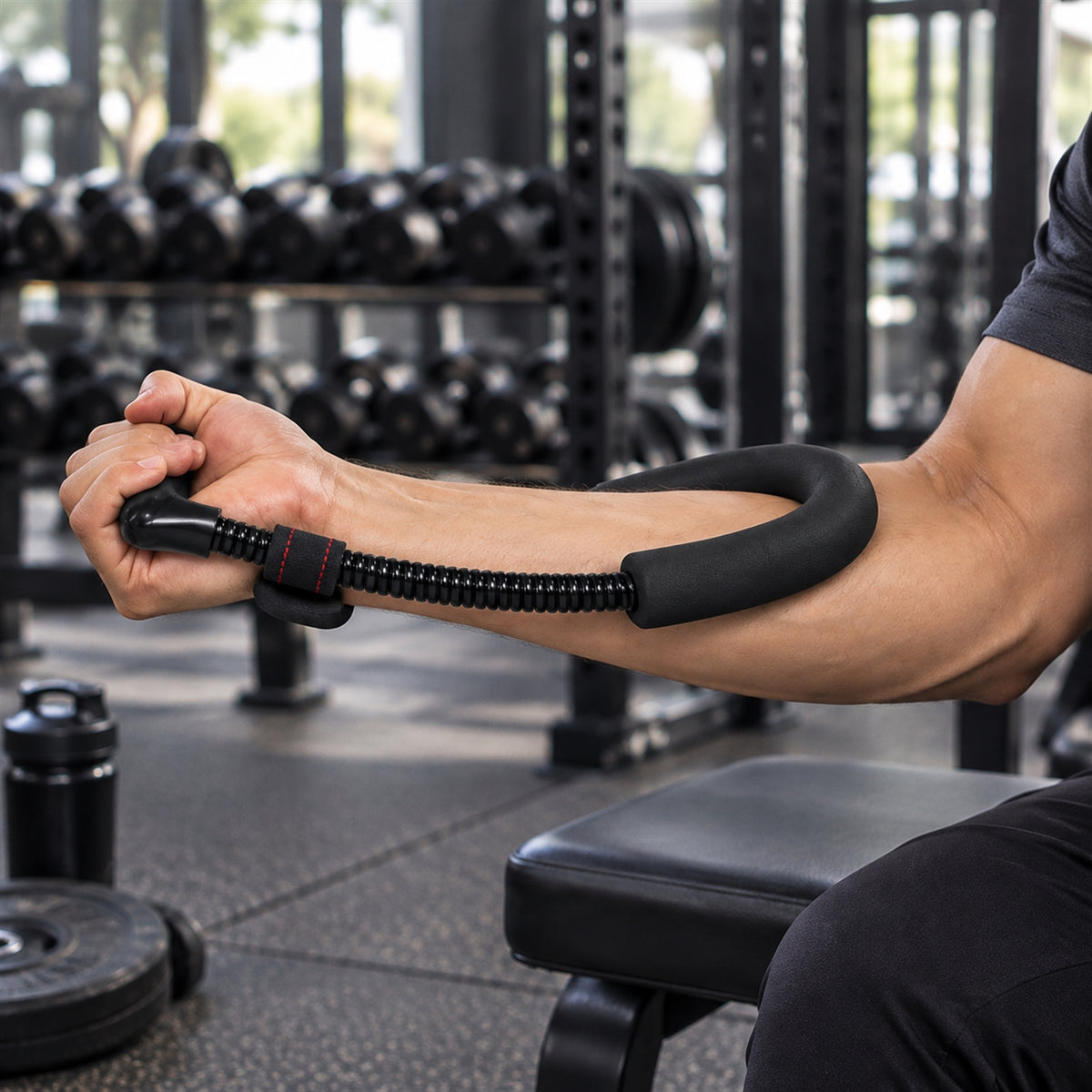 Hand Wrist Forearm Exerciser Spring Grip Strengthener for Hand and Finger Exercise (1 Pc)