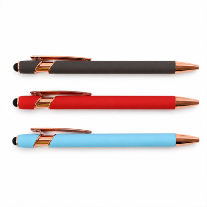 Set of vibrant colored ballpoint pens