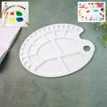 Khyati Colour Mixing Plate – Large Oval Paint Palette for Artists