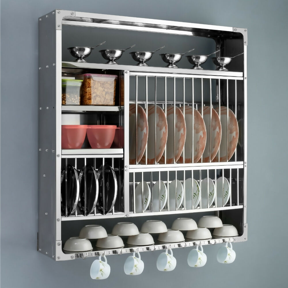 Stainless Steel Wall-Mounted Utensil Storage Rack Kitchen Organizer Model-DLX-3836